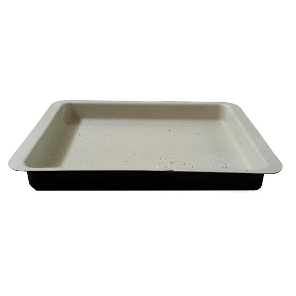 سینی فر مستطیل مدل کیک و لازانیا گرانیتی سایز بزرگ 30×40 — تصویر ۲