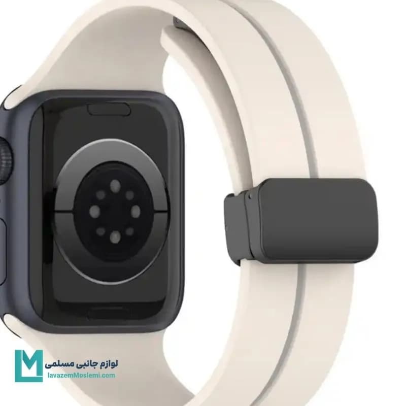بند اپل واچ سیلیکونی مگنتی تک خط کد W1216 | لوازم جانبی مسلمی — تصویر ۳