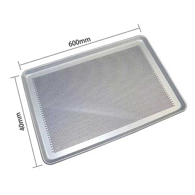 سینی آلومینیوم مشبک موج مدل پانچ لبه بلند سایز 40×60 — تصویر ۸