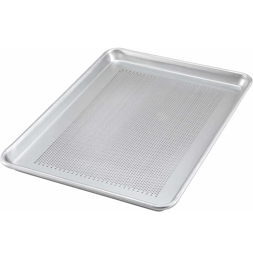 سینی آلومینیوم مشبک موج مدل پانچ لبه بلند سایز 40×60