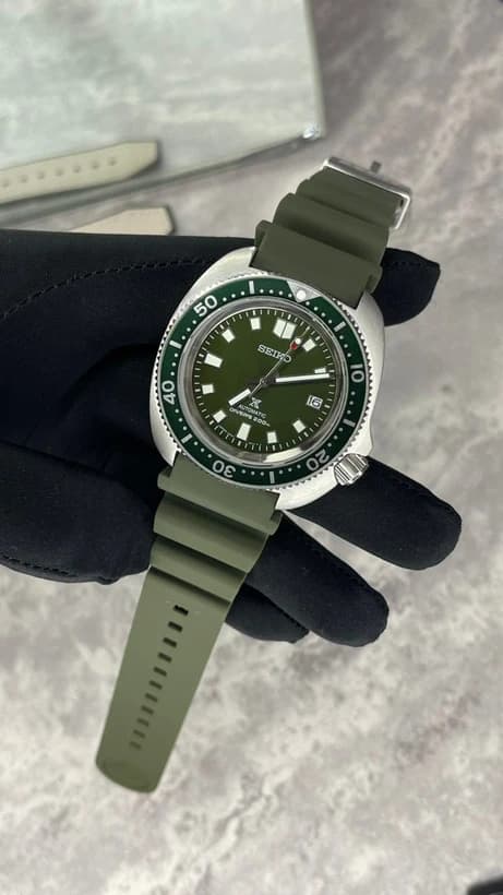 ساعت مچی سیکو تونا | Seiko Tuna | نقره ای صفحه سبز تیره های کپی