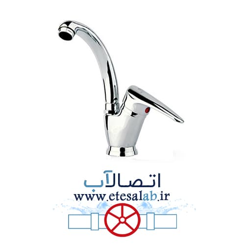 شیر روشویی متحرک کروم راسان مدل درنا