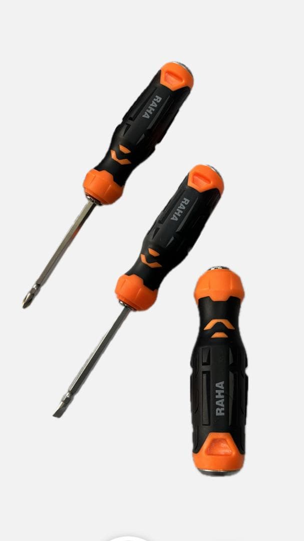 پیچ گوشتی ضربه خور دوطرفه 4 اینچ با ضخامت 6/3 میلیمتر دسته فایبر RAHA (یکسر دوسو یکسر چهارسو) — تصویر ۲