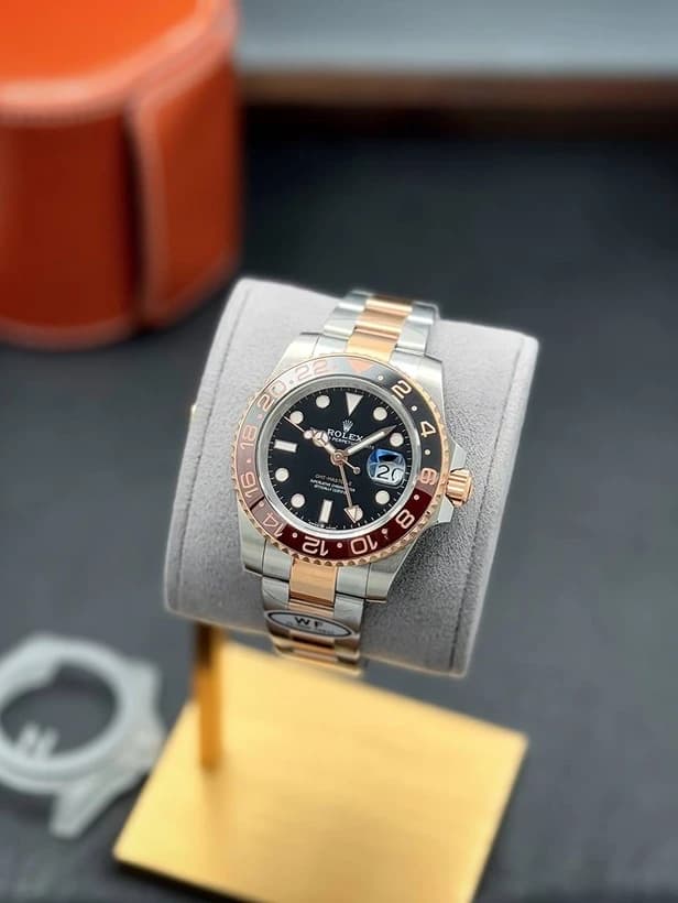 ساعت مچی رولکس جیامتی مستر ۲ | Rolex GMT-Master II | نقره ای -مشکی-طلایی-قرمز صفحه مشکی های کپی