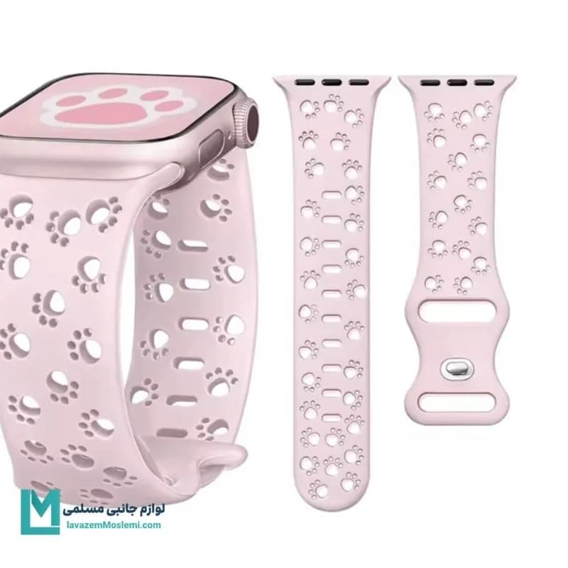 بند اپل واچ سیلیکونی لیزری پنجه گربه کد W1210 | لوازم جانبی مسلمی — تصویر ۲