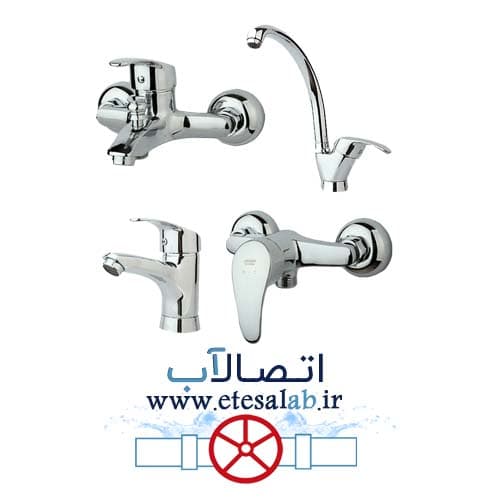 ست شیرآلات چهار تکه کروم راسان مدل درسا