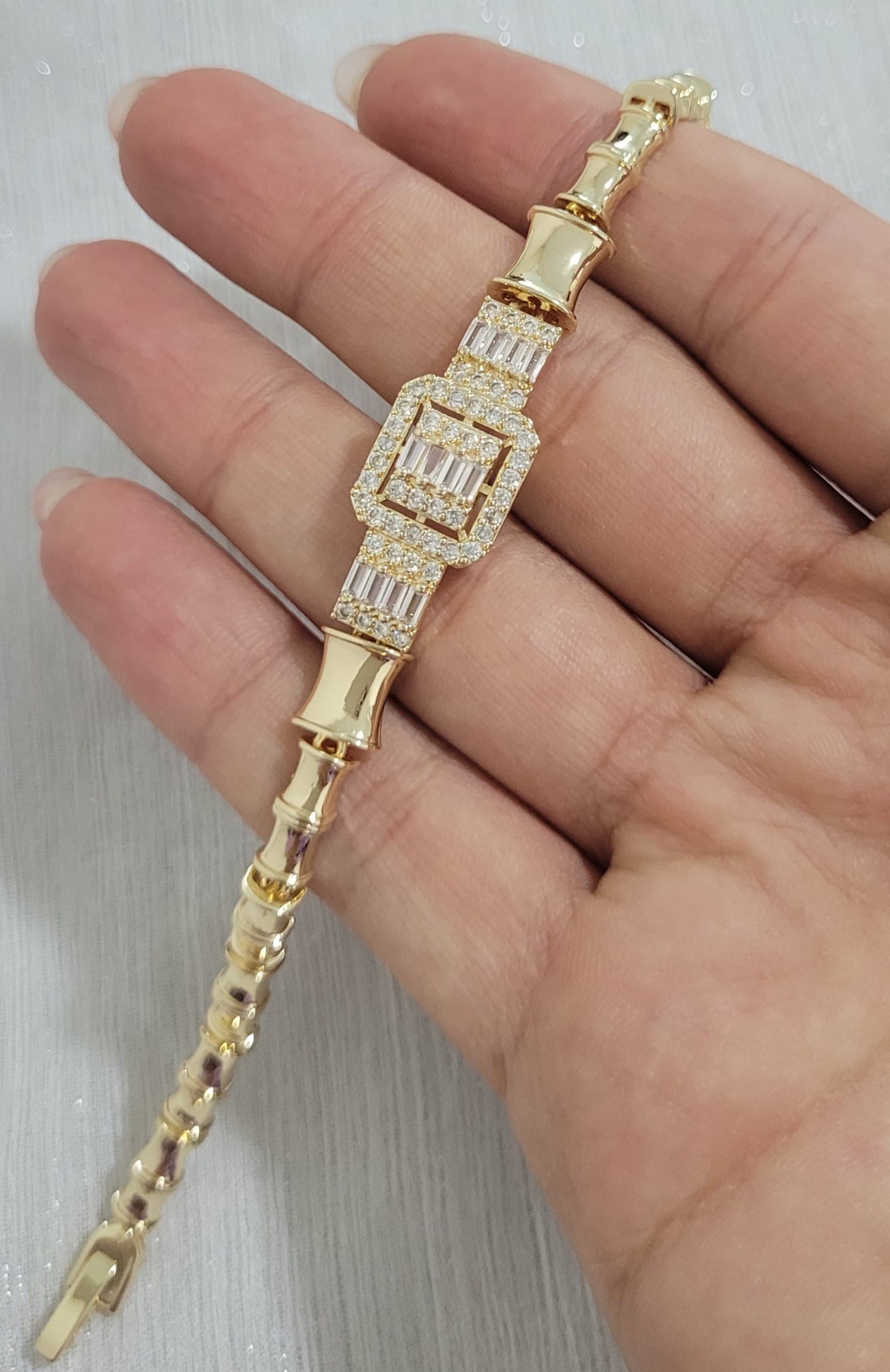 دستبند طرح جواهر کد 16003