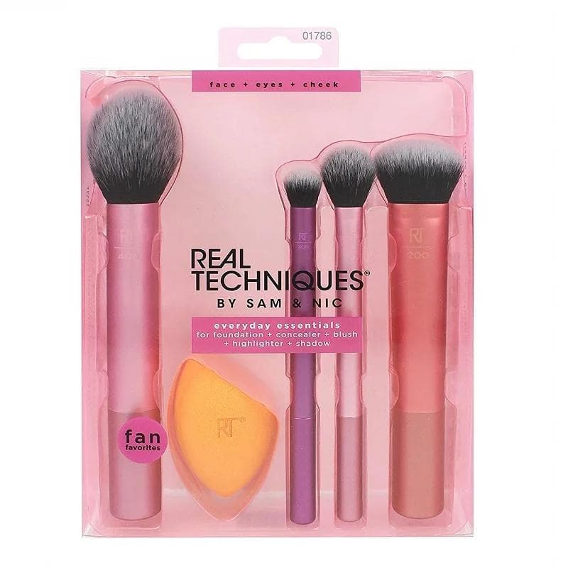 ست براش و تک پد ریل تکنیک real techniques Everyday Essentials Set