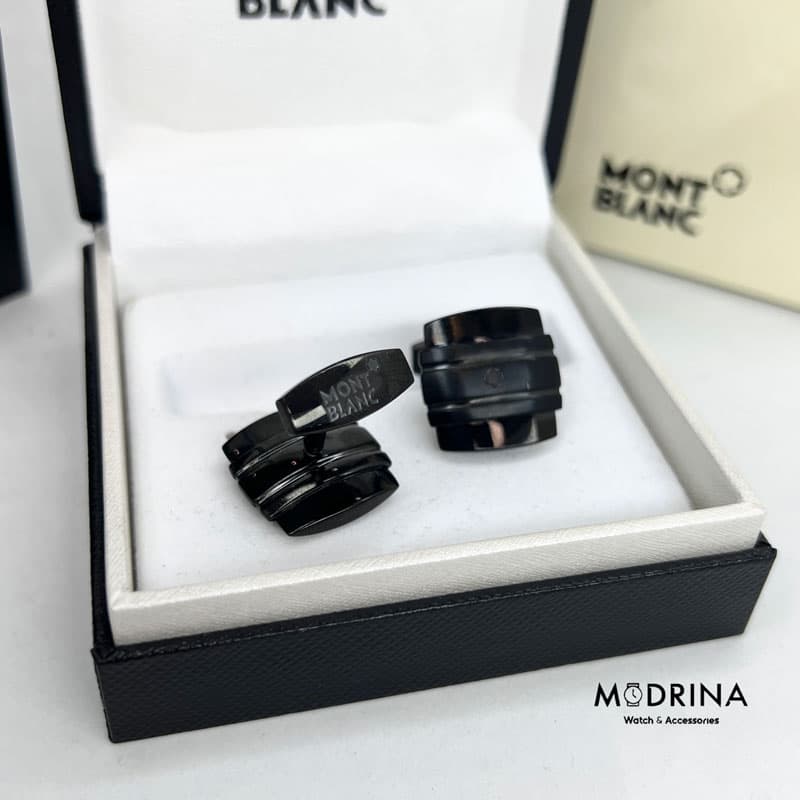 دکمه سر دست مون بلان مشکی Montblanc — تصویر ۳