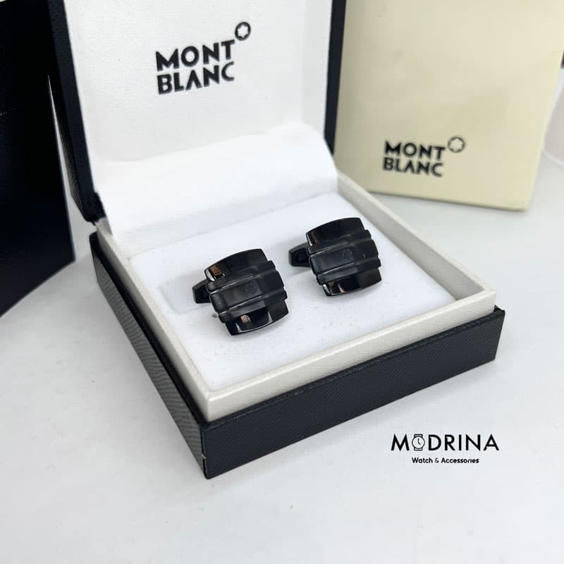 دکمه سر دست مون بلان مشکی Montblanc