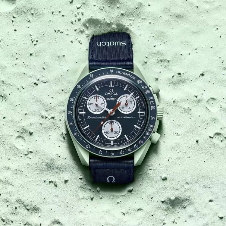 ساعت مچی امگا سواچ میشن آن ارث | Omega x Swatch Mission on Earth | سبز صفحه سرمهای مستر کوالیتی