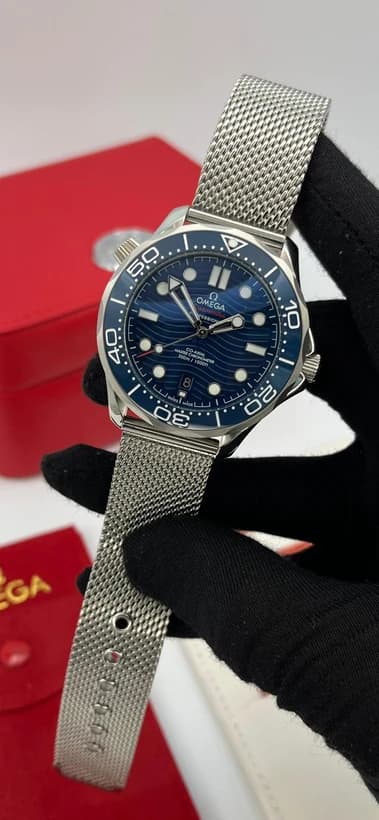 ساعت مچی امگا سی‌مستر 007 | Omega Seamaster 007 | نقره ای-آبی صفحه آبی رپلیکا ایتالیا