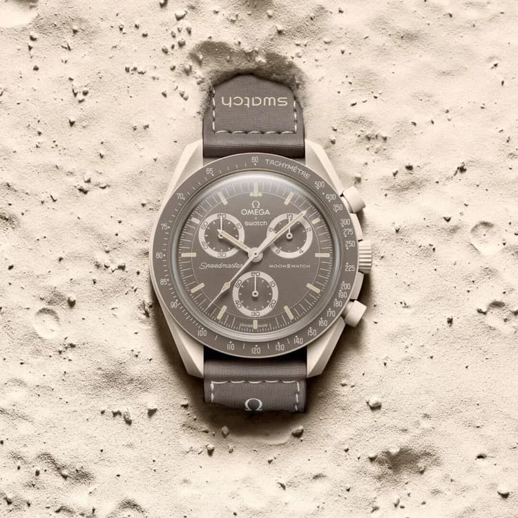 ساعت مچی امگا سواچ میشن آن ارث دیزرت | Omega x Swatch Mission on Earth Desert | خاکی صفحه خاکی مستر کوالیتی — تصویر ۲