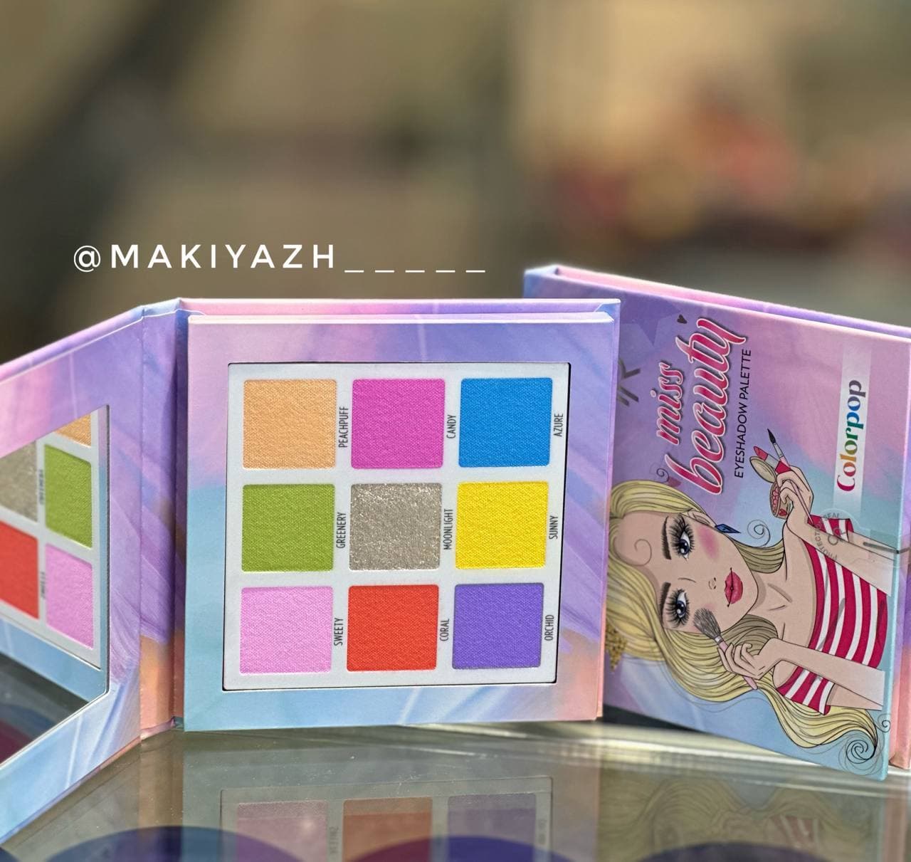 پالت سایه چشم مدل Miss Beauty رنگبندی colorpop گلدن رز