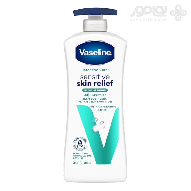 لوسیون بدن تسکین دهنده وازلین مدل SKIN RELIEF حجم 600 میل — تصویر ۲