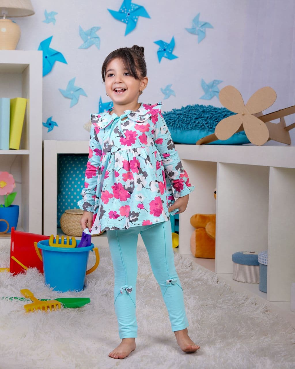 ست دخترانه گل گلی