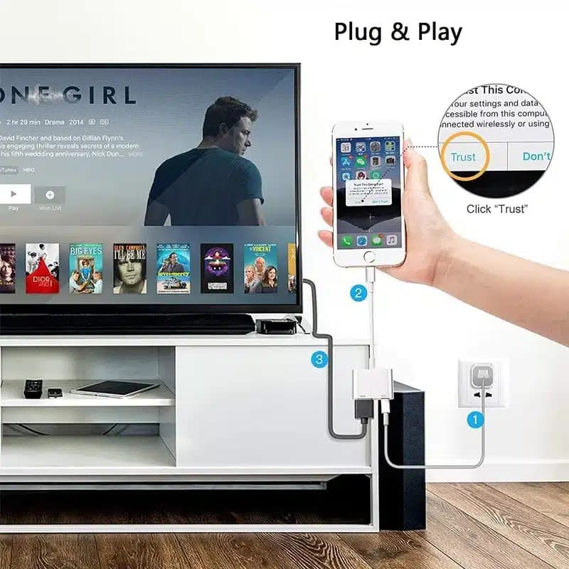 آداپتور AV دیجیتال لایتنینگ اپل iPhone to HDMI — تصویر ۲