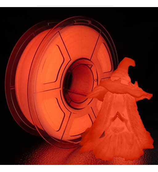 فیلامنت PLA قرمز شبتاب 1.75mm (100 گرمی) — تصویر ۲