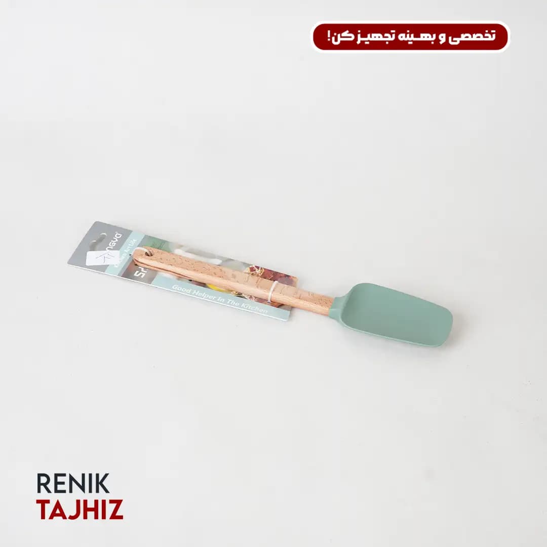 قاشق آشپزی بزرگ دسته بامبو P1935