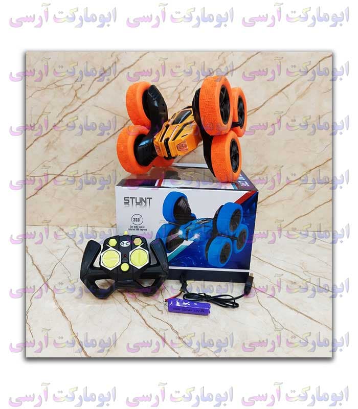 ماشین دیوانه 6 چرخ کنترلی شارژی چرخش 360 درجه فرکانس 2.4 گیگاهرتزی(فقط نارنجی) — تصویر ۴