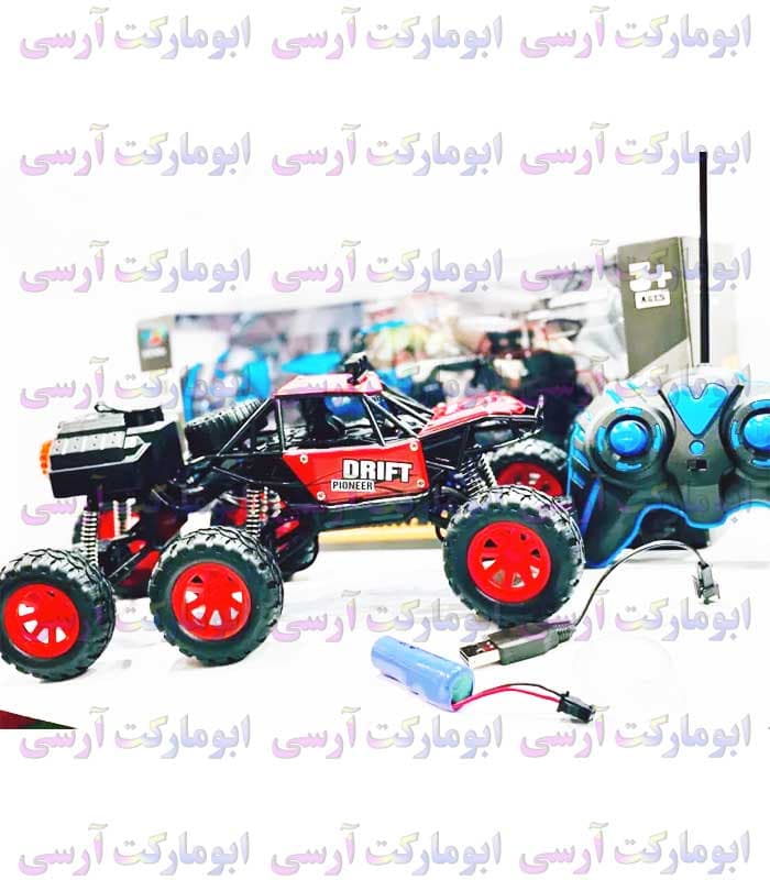 ماشین صخره نورد آفرود 6 چرخ کنترلی شارژی دودزا 27 سانتی رویه فلزی — تصویر ۸