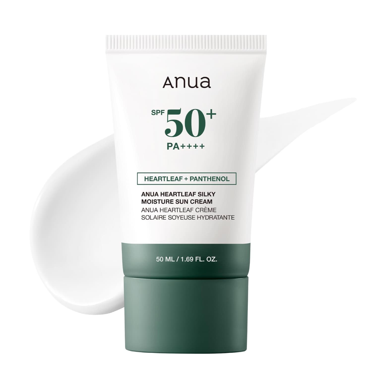 ضد آفتاب کرمی‌ مرطوب کننده SPF 50 آنوا Anua حاوی پانتنول مدل Heartleaf Sunscreen SPF50 — تصویر ۴