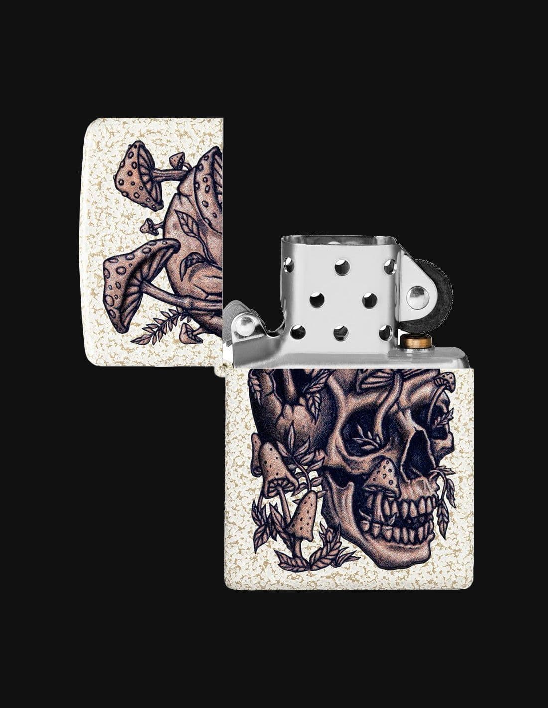 فندک زیپو مدل 49786 Skull MAshroom Design — تصویر ۵