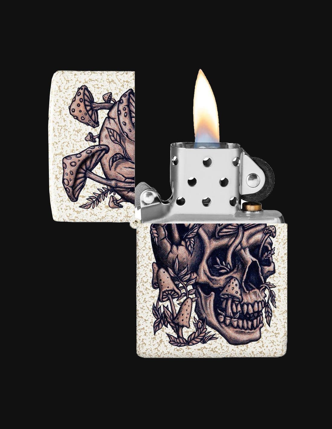 فندک زیپو مدل 49786 Skull MAshroom Design — تصویر ۴