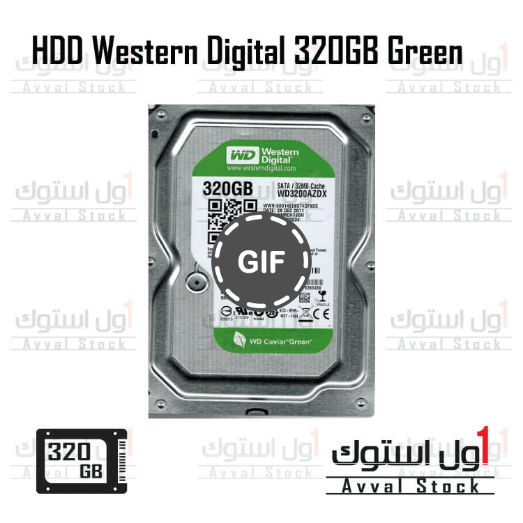 هارد اینترنال 320گیگابایت وسترن دیجیتال گرین Western Digital GREEN 320GB — تصویر ۲