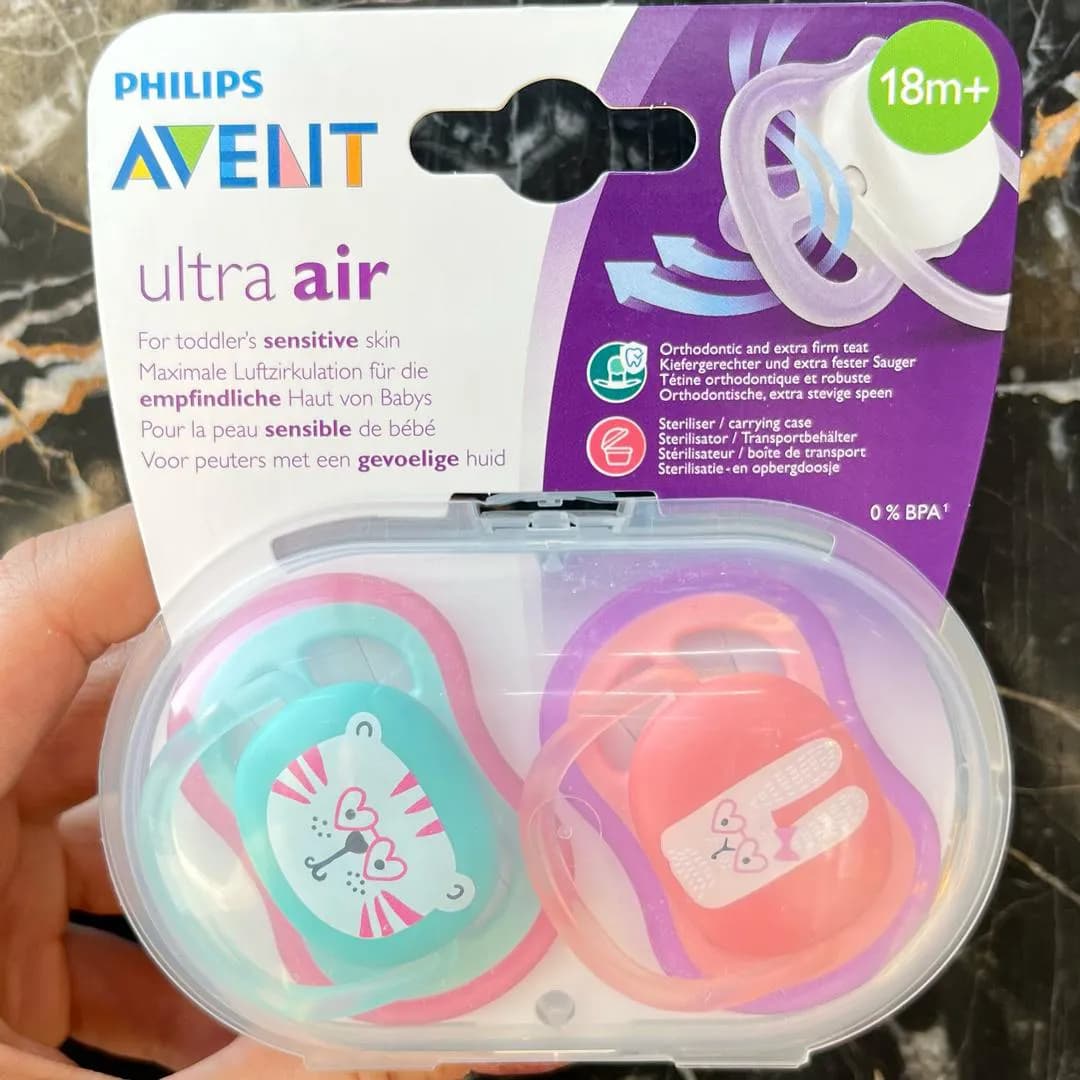 پستانک ۲ عددی +۱۸ ماه فیلیپس اونت philips avent طرح گربه و خرگوش — تصویر ۴