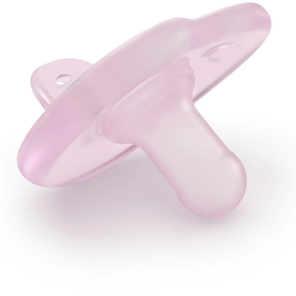 پستانک تمام سیلیکونی اونت 0 تا 6 ماه Soothie Philips Avent صورتی — تصویر ۳