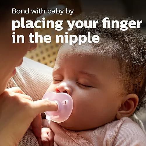 پستانک تمام سیلیکونی اونت 0 تا 6 ماه Soothie Philips Avent صورتی — تصویر ۶