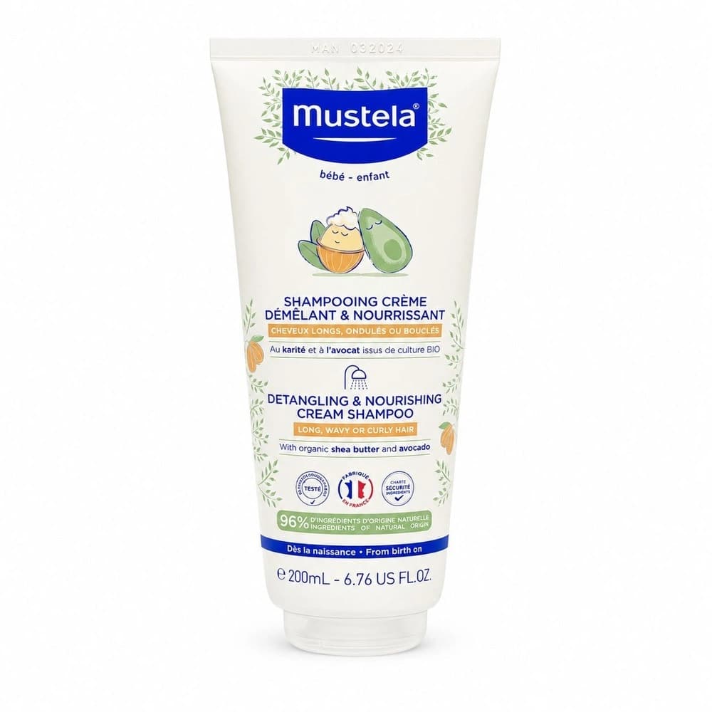 شامپو کرمی گره باز کن موستلا مخصوص موی فر و حالت دار Mustela — تصویر ۲