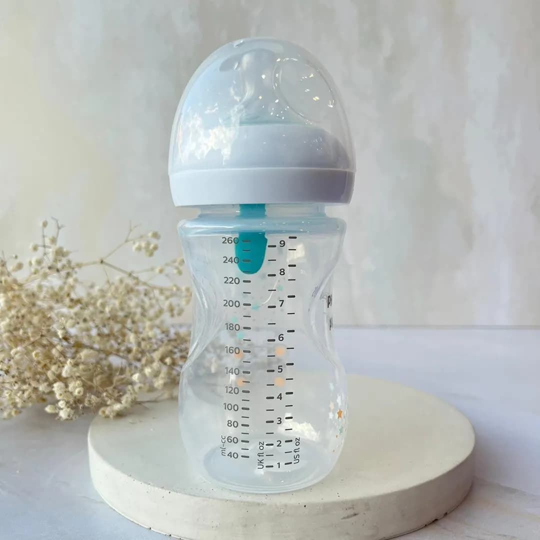 شیشه شیر سوپاپ دار اونت ۲۶۰ میل نچرال ریسپانس Avent خرسی — تصویر ۵