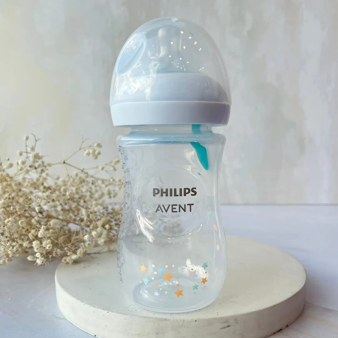 شیشه شیر سوپاپ دار اونت ۲۶۰ میل نچرال ریسپانس Avent خرسی — تصویر ۶