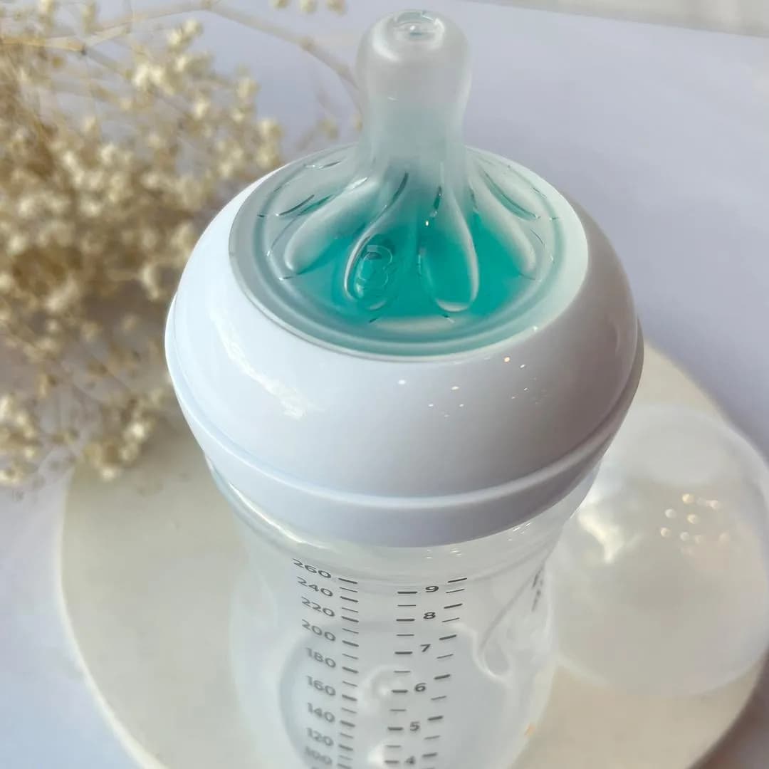 شیشه شیر سوپاپ دار اونت ۲۶۰ میل نچرال ریسپانس Avent خرسی — تصویر ۸