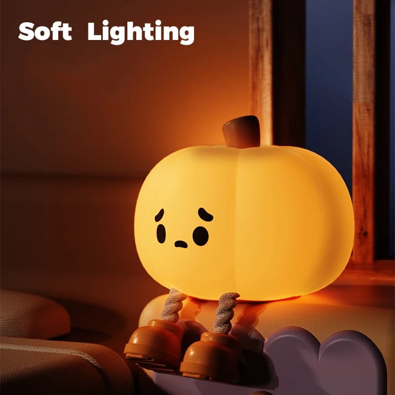 چراغ خواب سیلکونی طرح کدو مدل YH-306 — تصویر ۵