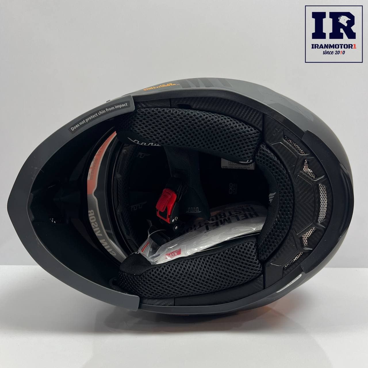 کلاه کاسکت فک جداشو استریت فایتر ام تی mt – خاکستری نارنجی — تصویر ۵