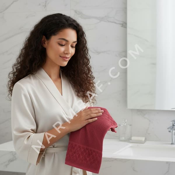 حوله دست و صورت سایز (80×40) زرشکی
