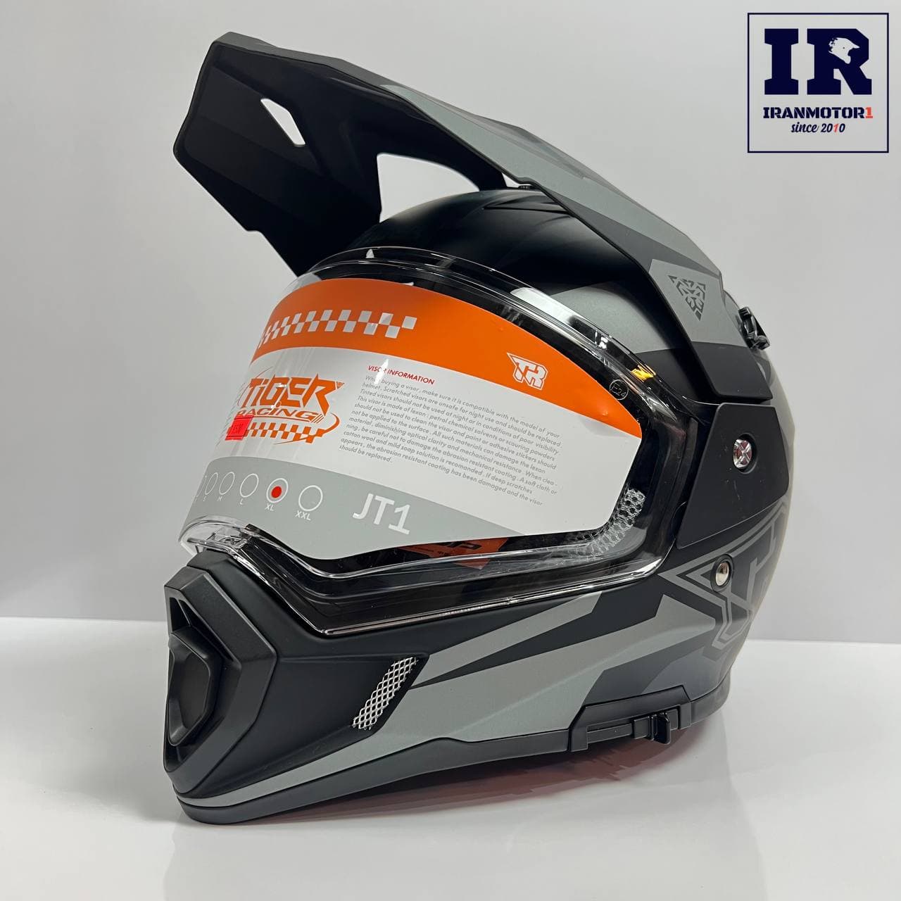 کلاه کاسکت اندرویی تایگر Tiger jt1 – مشکی طوسی — تصویر ۵