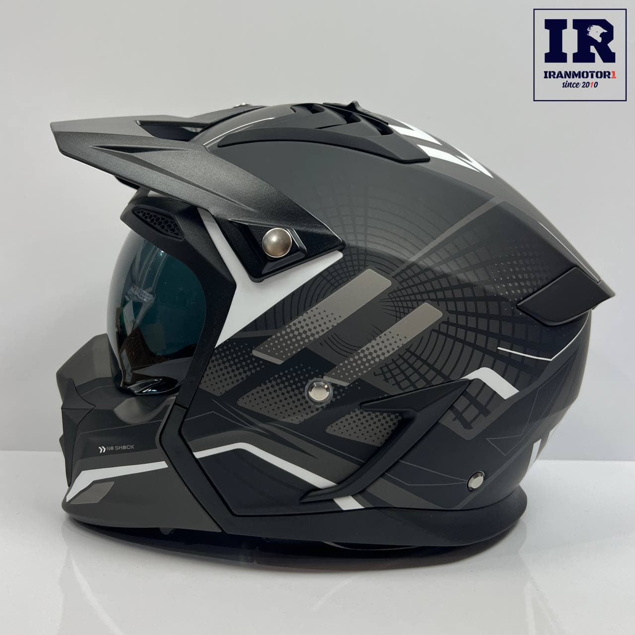کلاه کاسکت فک جدا شونده راپیدو RAPIDO کد 890 – مشکی طوسی