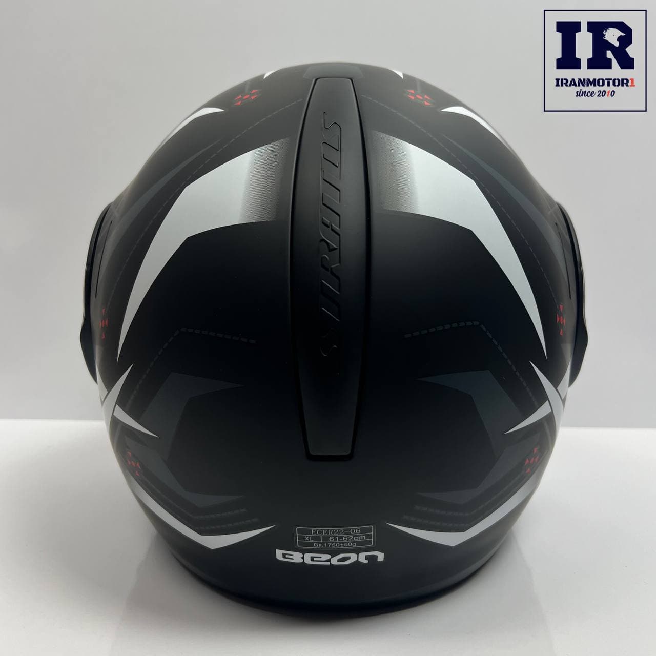 کلاه کاسکت فول متحرک بیون beon B707 مشکی سفید مات — تصویر ۶