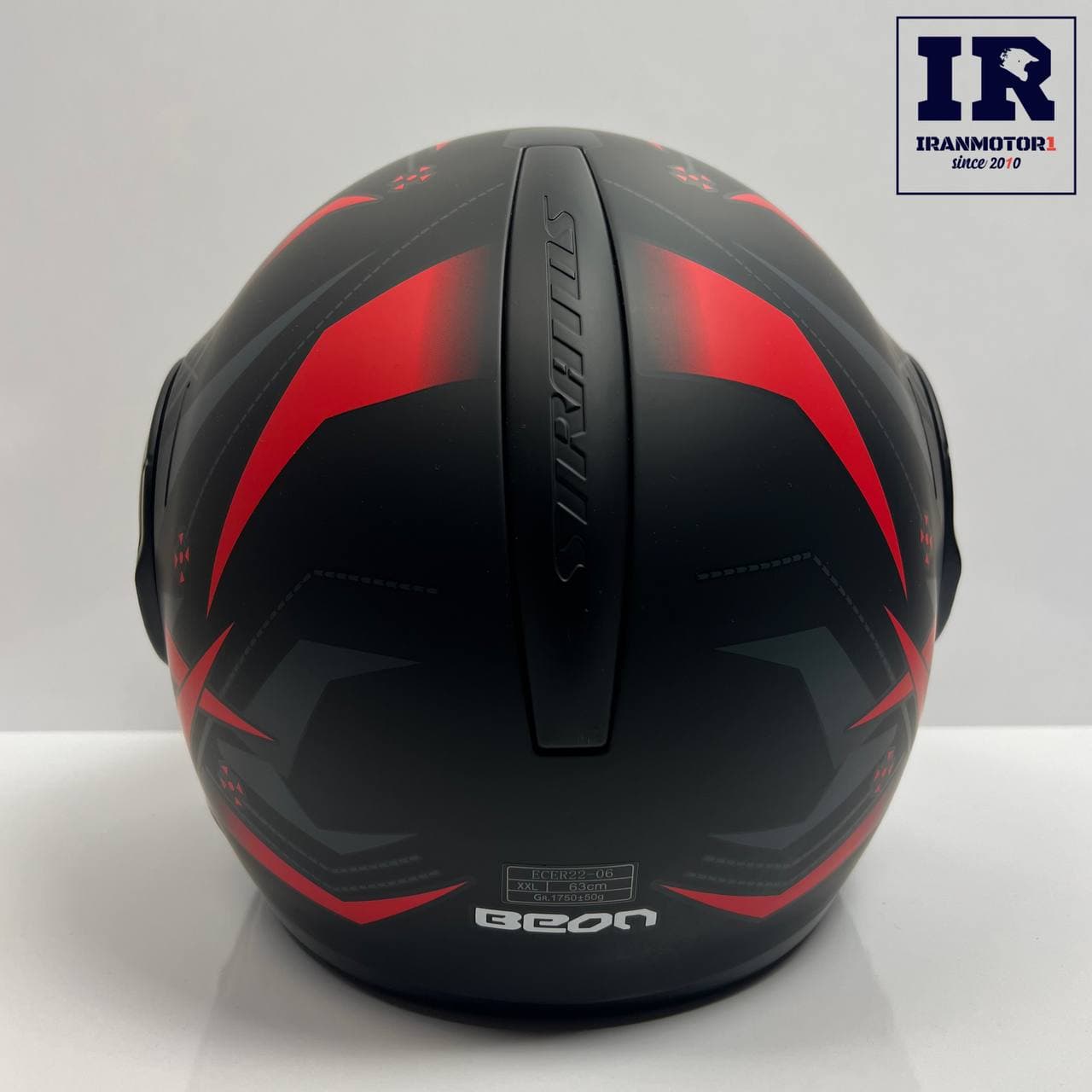 کلاه کاسکت فول متحرک بیون beon B707 مشکی قرمز مات — تصویر ۵