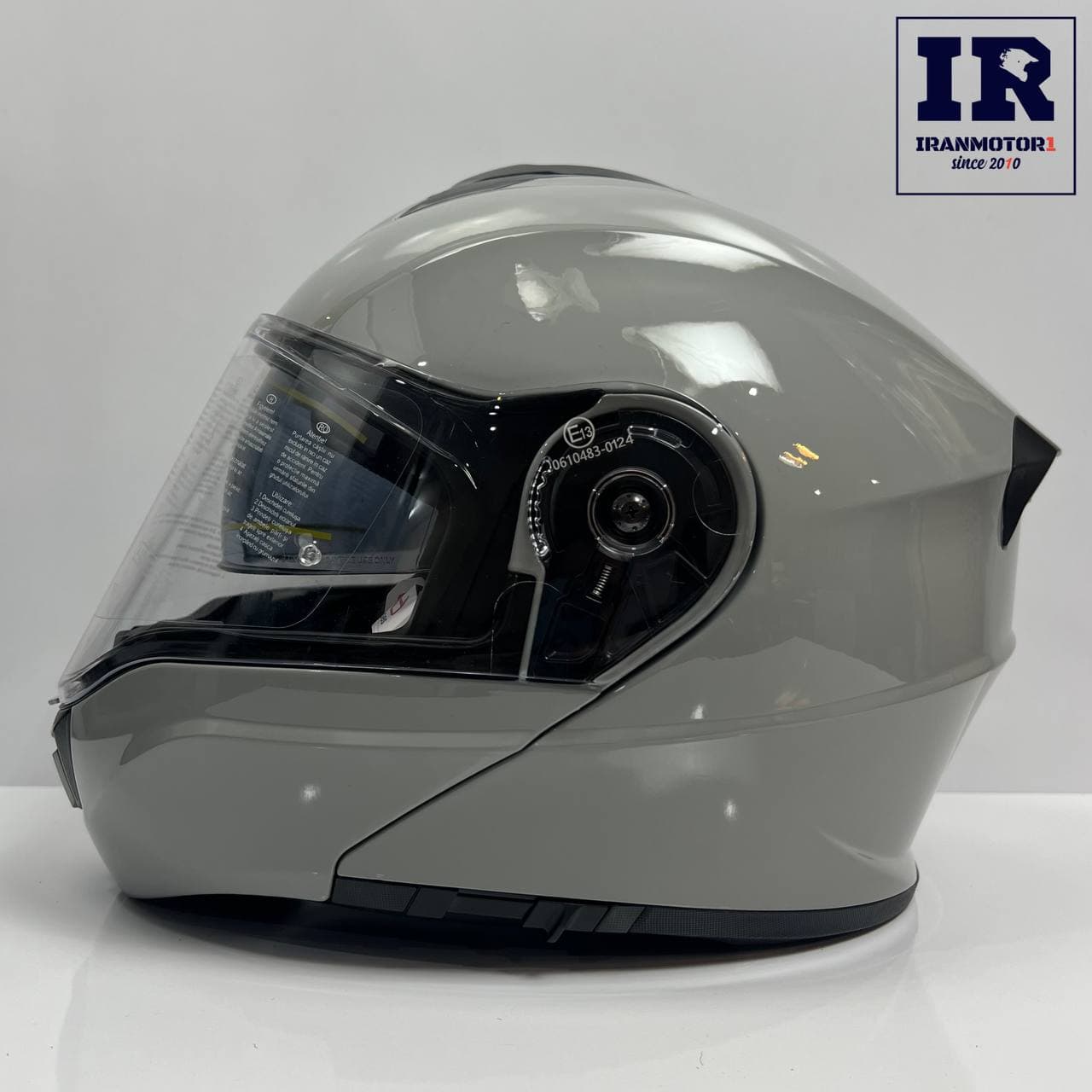 کلاه کاسکت فک متحرک Lazer لیزر طوسی براق