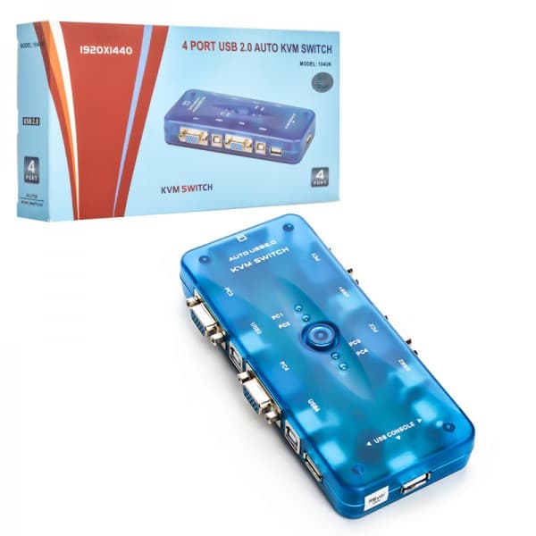 سوئیچ KVM اتوماتیک 4 پورت USB2.0 رویال مدل 104UK