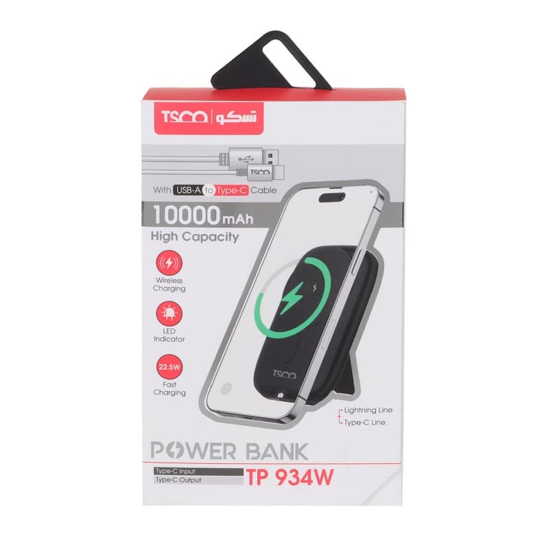 پاوربانک 10000mAh تسکو مدل TP 934W — تصویر ۲