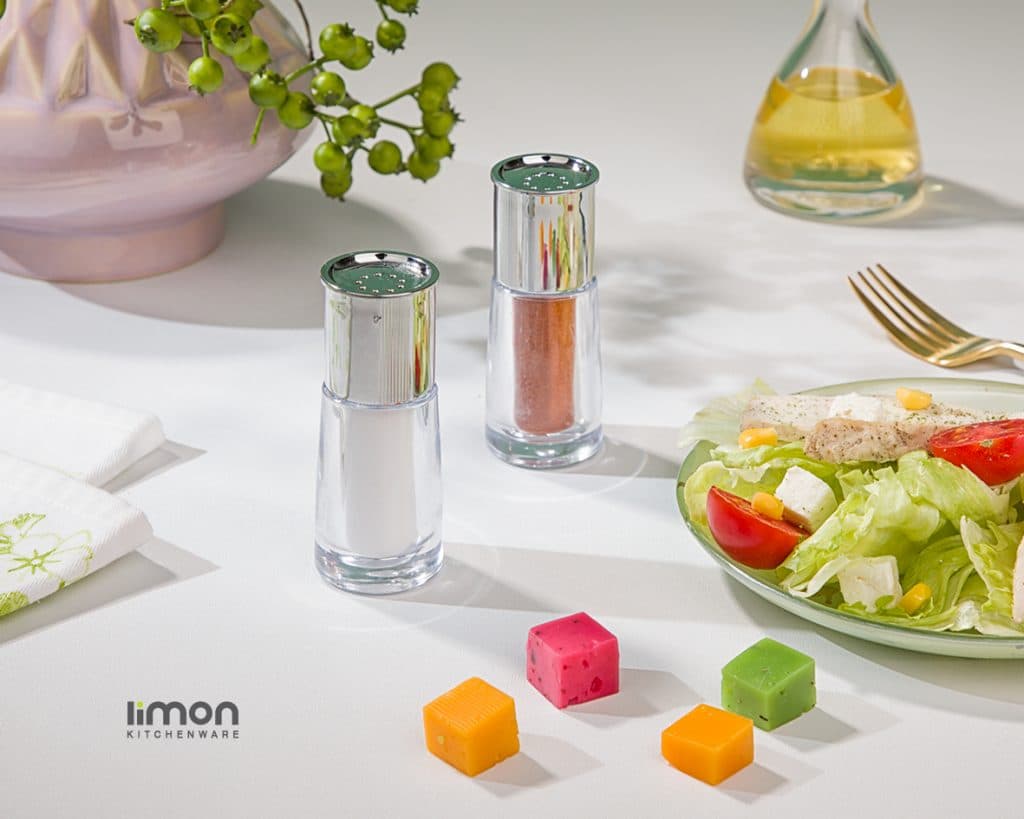 نمک پاش استوانه ای اکرولیک لیمون