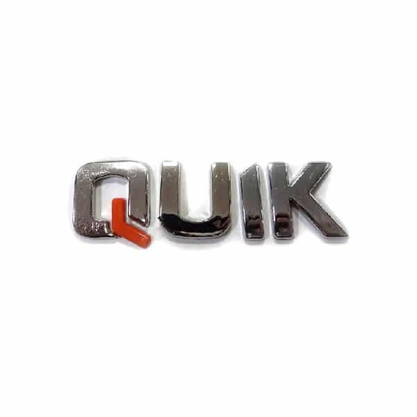 آرم صندوق عقب کوییک لاتین (آبکاری استیل) QUIK | کد 7335