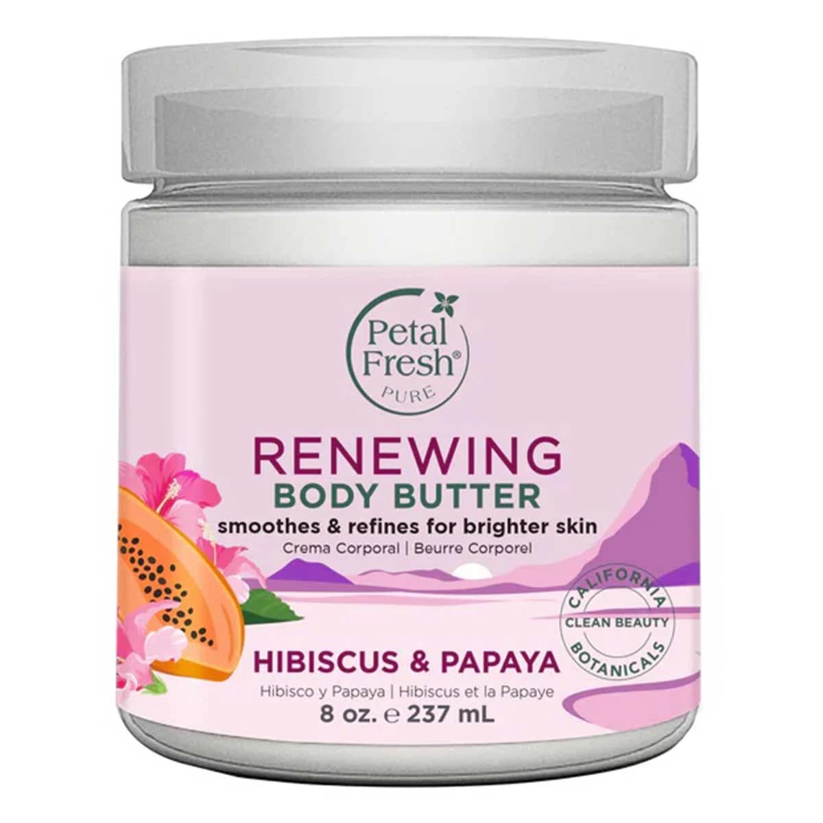 کره بدن گل ختمی و پاپایا پتال فرش Petal Fresh Hibiscus & Papaya Body Butter 240Ml