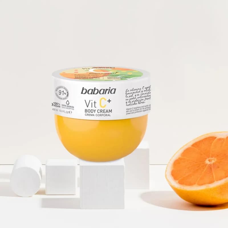 کرم بدن اسپانیایی باباریا Babaria Vitamin C حاوی ویتامین سی 400 میل — تصویر ۲